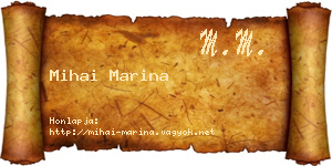 Mihai Marina névjegykártya